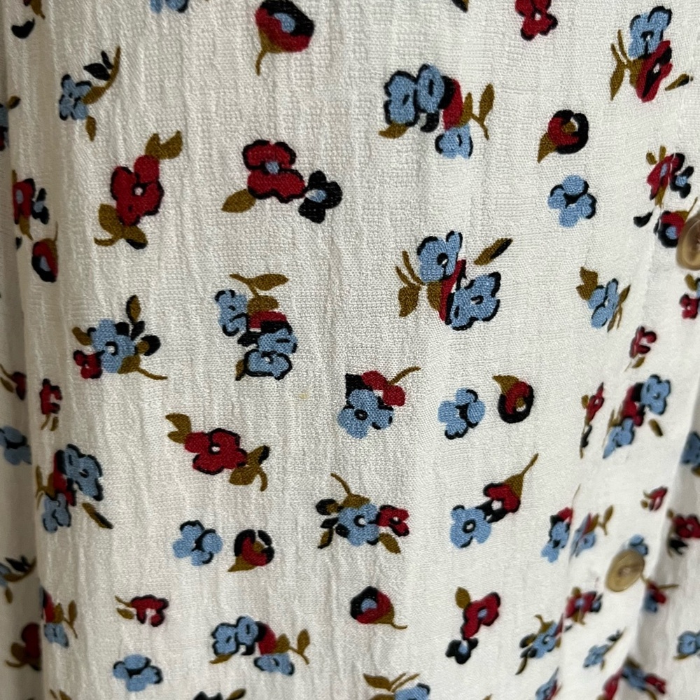 The Nines by Hatch White Floral Button Front Maternity Dress Womens Size XS - Picture 9 of 12